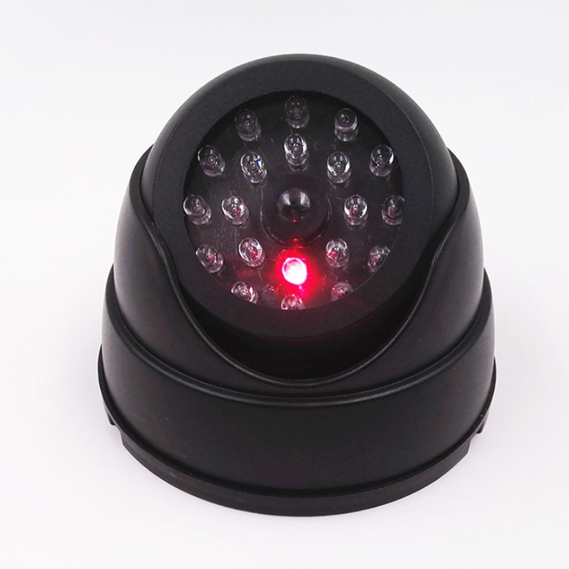 LED Light Fake Camera Black Outdoor CCTV Fake Simulation Dummy Camera