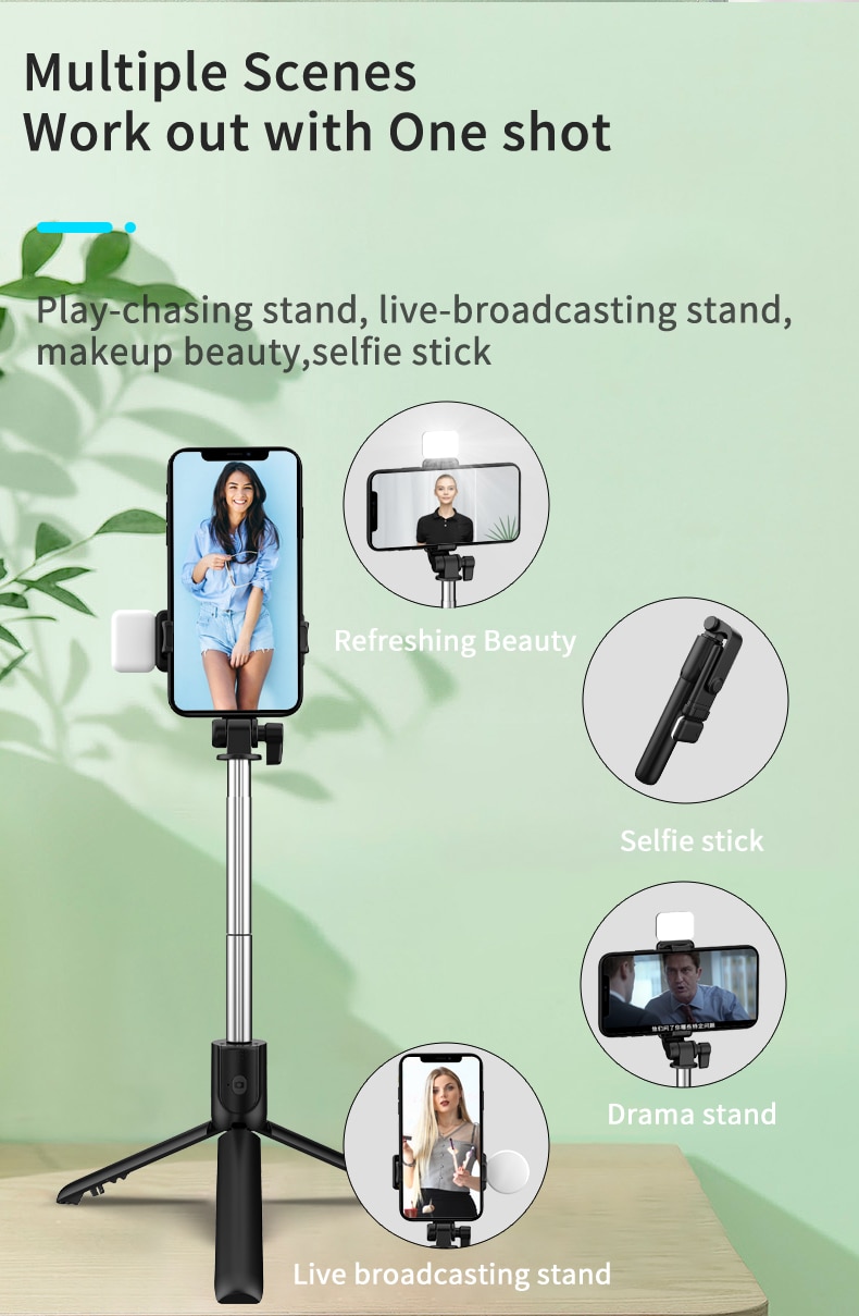 Wireless Mobile phone tripod mobile tripod for i-phone Tripod for phone selfie stick bluetooth tripode stabilizer for mobile LED Wireless Mobile phone tripod mobile tripod for i-phone Tripod for phone selfie stick bluetooth tripode stabilizer for mobile LED