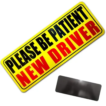 "Please Be Patient Student Driver" Magnetic Safety Sticker