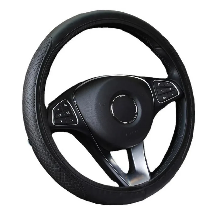 Breathable PU Leather Anti-Slip Steering Wheel Cover