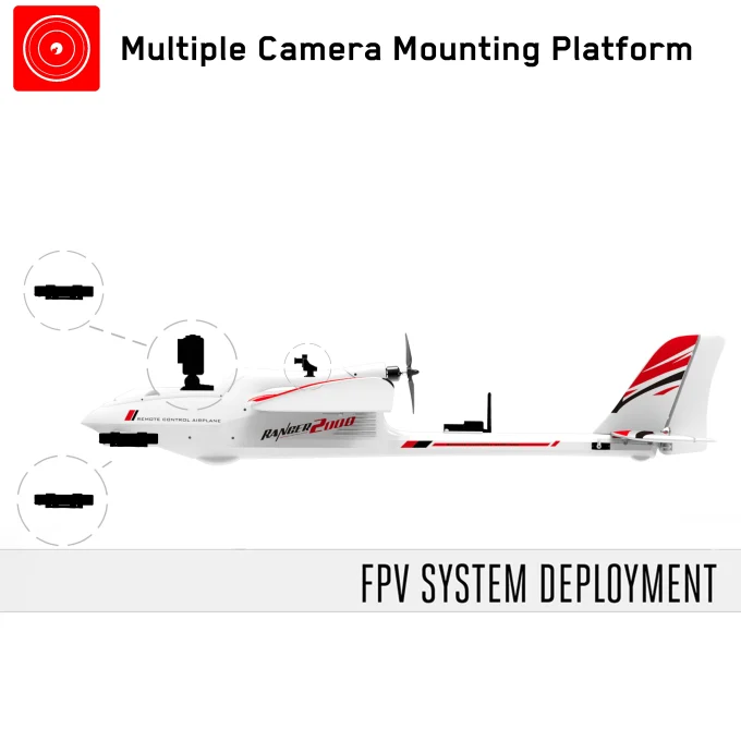 VolantexRC Ranger 2000 5-Channel FPV Airplane 2m Wingspan