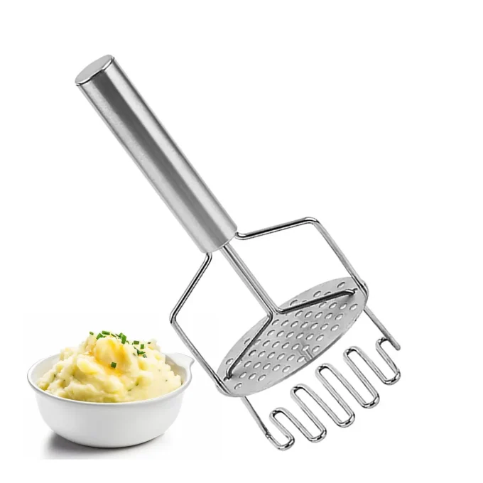 2-in-1 Stainless Steel Potato Masher & Ricer – Durable Kitchen Tool