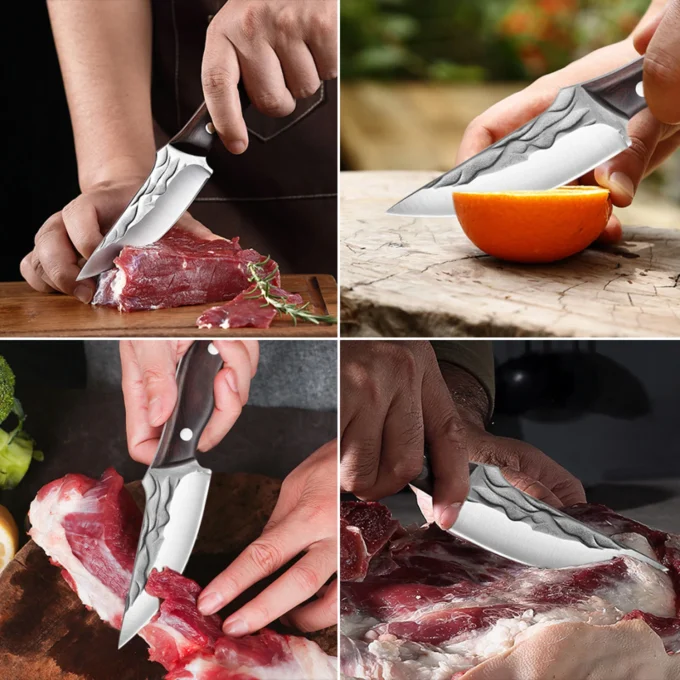 Handmade Stainless Steel Boning Cleaver – Durable & Perfect for BBQ, Cooking, and Meat Prep