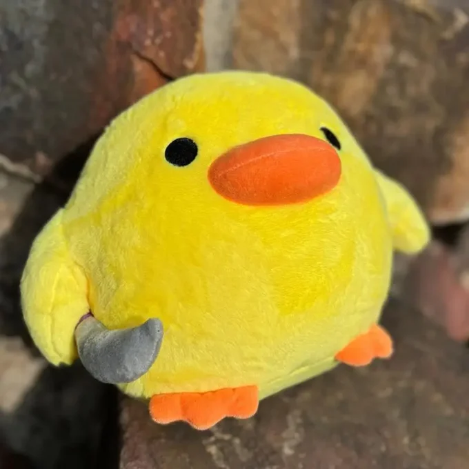 Soft Plush Duck Pillow with Knives