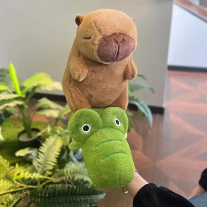 Stretchable Capybara Crocodile Plush – Cute & Realistic Stuffed Toy