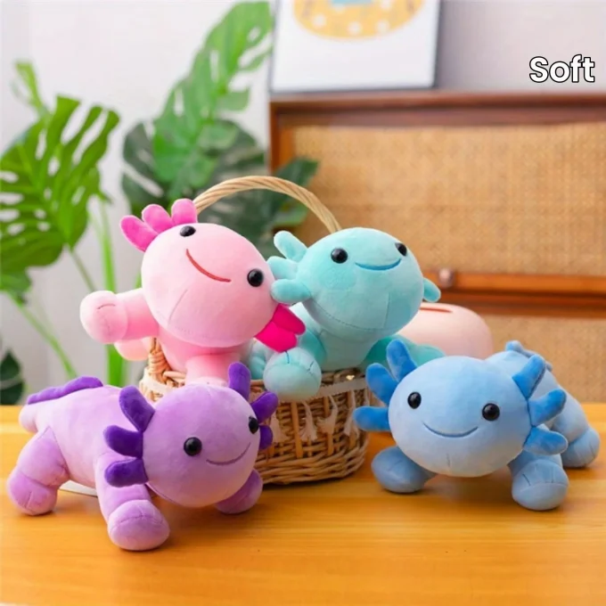 Soft & Cuddly Axolotl Plush Toy – Cute Stuffed Animal Pillow