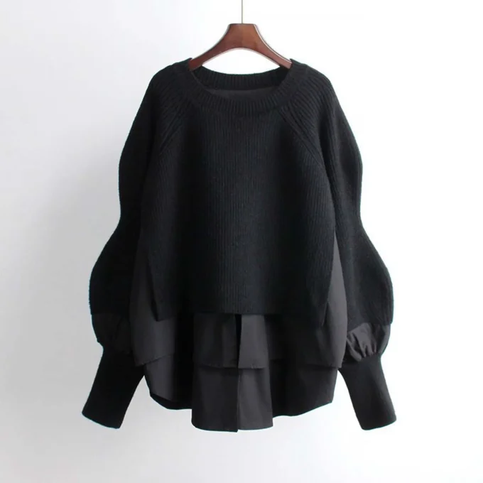 Women's Solid Color Knit Sweater