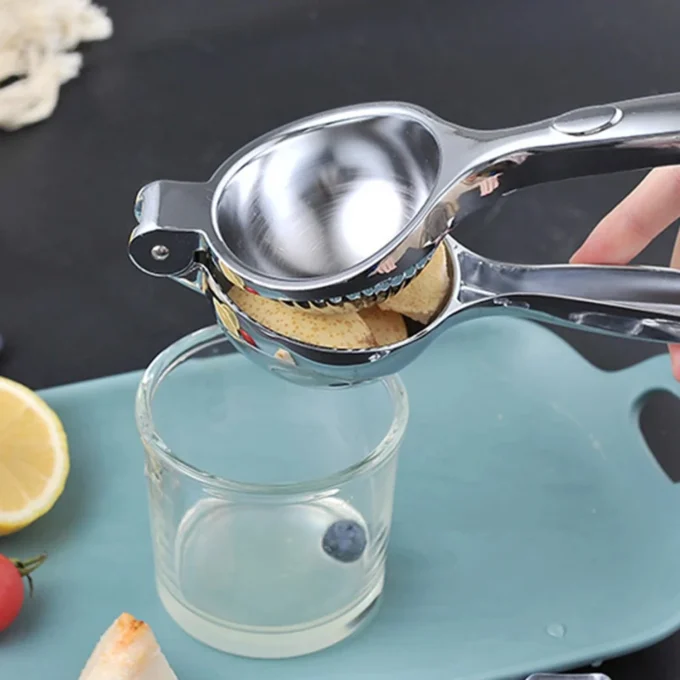 Manual Stainless Steel Citrus Juicer – Hand Press Orange & Lemon Squeezer