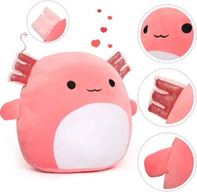 16" Large Axolotl Plush Pillow – Ultra-Soft & Cuddly