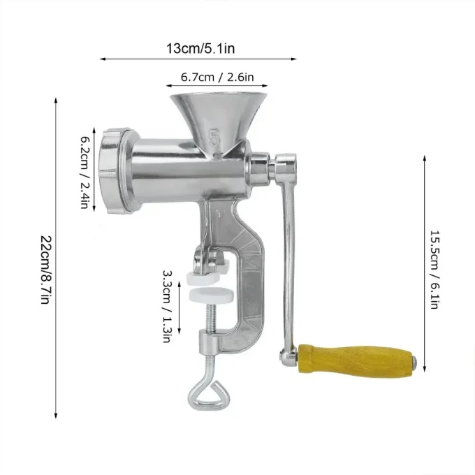 Manual Meat Grinder – Aluminum Alloy Sausage & Spice Grinder