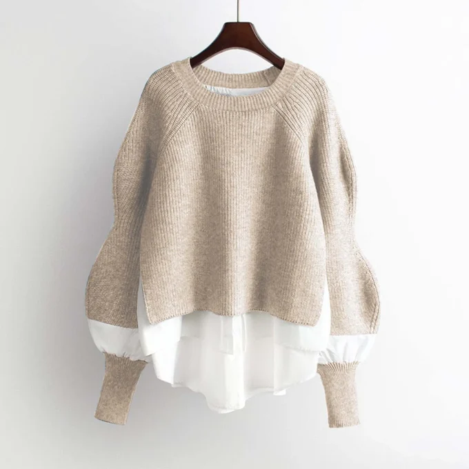 Women's Solid Color Knit Sweater