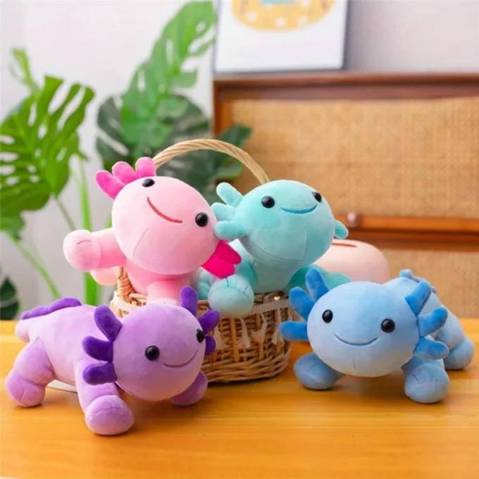 Soft & Cuddly Axolotl Plush Toy – Cute Stuffed Animal Pillow