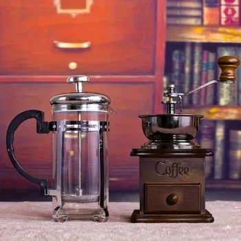 Vintage Wooden Manual Coffee Grinder – Classic & Functional