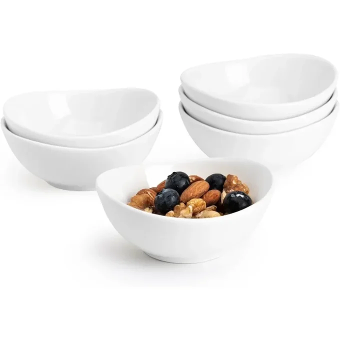 6-Piece 18 Oz Porcelain Bowl Set – Microwave Safe for Soup, Cereal, Fruits & Rice  Shortened Description: