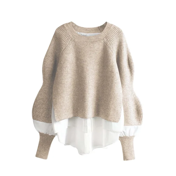 Women's Solid Color Knit Sweater