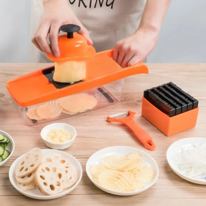 Multifunctional Vegetable Cutter & Chopper – Slicer, Peeler & Grater