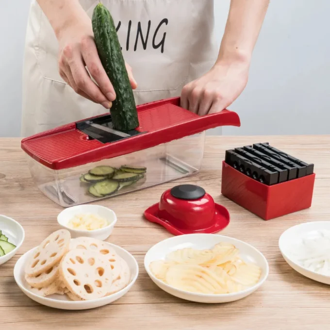 Multifunctional Vegetable Cutter & Chopper – Slicer, Peeler & Grater