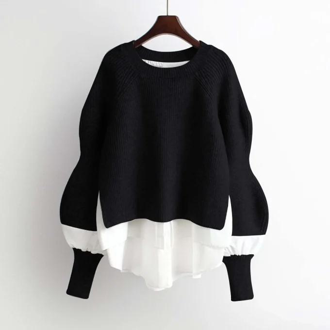 Women's Solid Color Knit Sweater