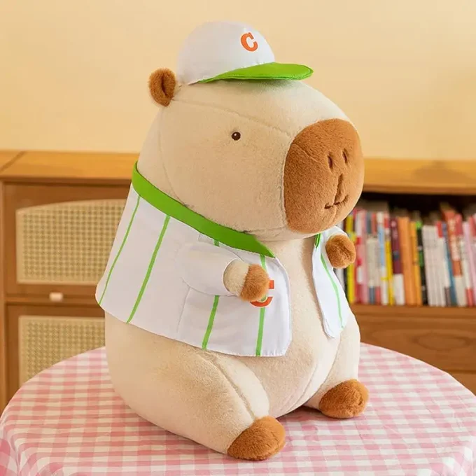 14" Capybara Plush Toy with Hat