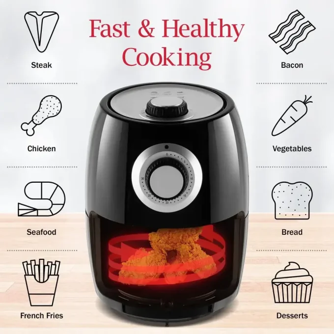 2.3-Quart Compact Air Fryer – Healthy & Versatile Cooking