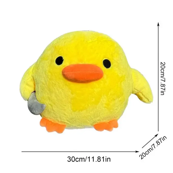 Soft Plush Duck Pillow with Knives