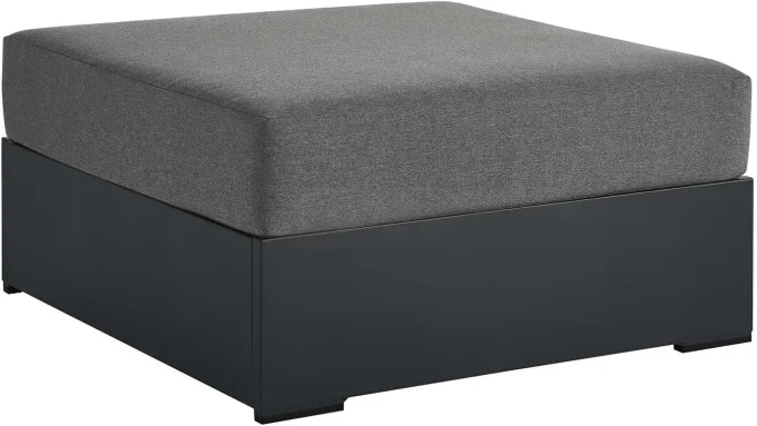 Tahoe Aluminum Outdoor Ottoman with Cushion