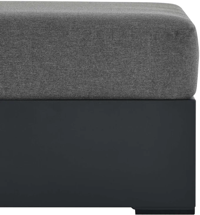 Tahoe Aluminum Outdoor Ottoman with Cushion