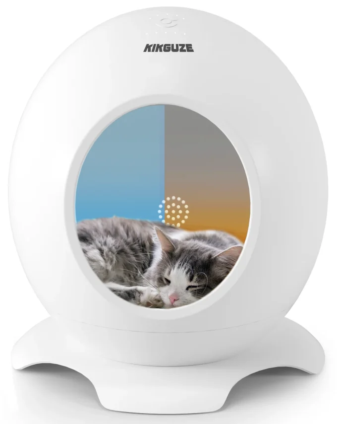 Modern Round Self-Warming Pet Bed for Cats & Small Dogs