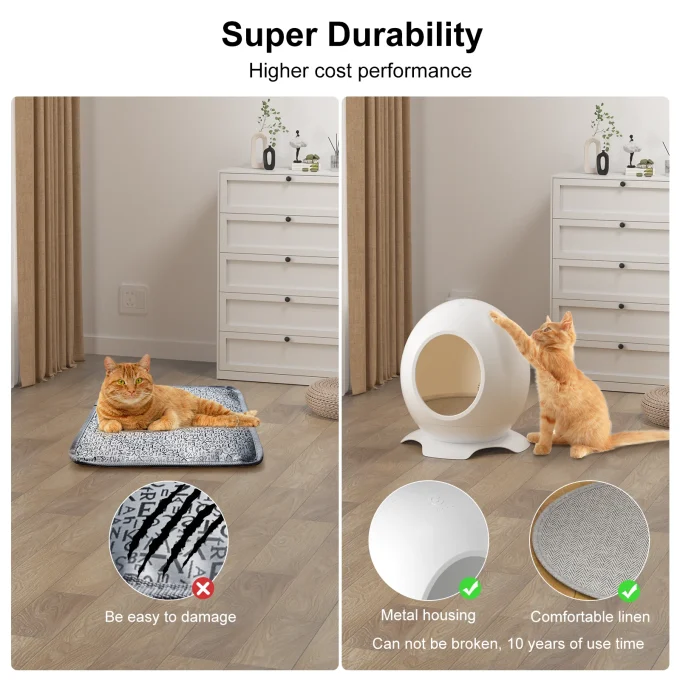 Modern Round Self-Warming Pet Bed for Cats & Small Dogs