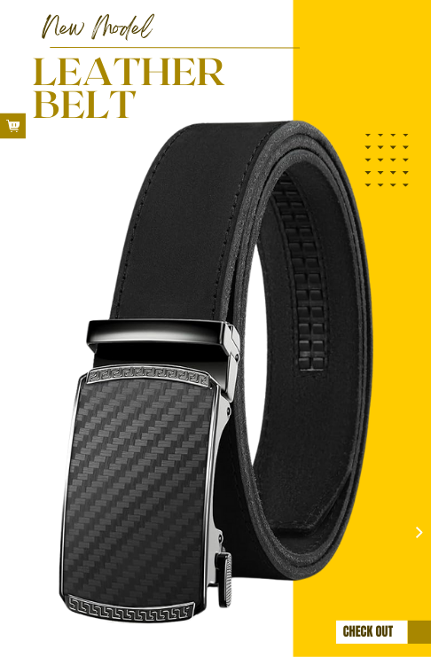 10 Best Quality Men's Formal Black Belt - Image 1