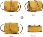 Crossbody Bags for Women,Small Saddle Purse and Boho Vegan Leather - Image 3