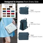 Women’s Genuine Leather Crossbody Bag – RFID Blocking Shoulder Purse with Adjustable Strap & Organizer - Image 3