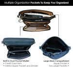 Women’s Genuine Leather Crossbody Bag – RFID Blocking Shoulder Purse with Adjustable Strap & Organizer - Image 2