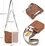 Crossbody Bags for Women Trendy Vegan Leather With Wide Shoulder Strap - Image 3