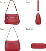 Leather Crossbody Bags for Women Small Hobo Purses Ladies Shoulder Bag - Image 3