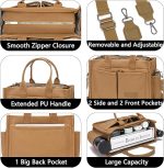 Tote Bag for Women With Compartments Large Canvas Purse Crossbody Bags - Image 2