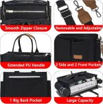 Tote Bag for Women With Compartments Large Canvas Purse Crossbody Bags - Image 2