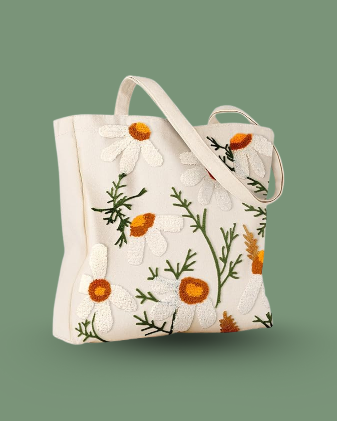 Brown Minimalist Bag Cleaning Instagram Post (27) Embroidery Tote Bag for Women – Reusable Canvas - Image 1