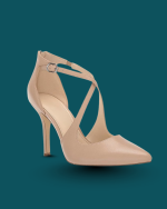 Women Stilettos Party Dress Shoes  Pointed Toe Crossed Strap