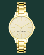 Women's Crystal Accented Bracelet Watch Gold