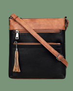 Crossbody Bag, Adjustable Strap Shoulder Bag with Tassel