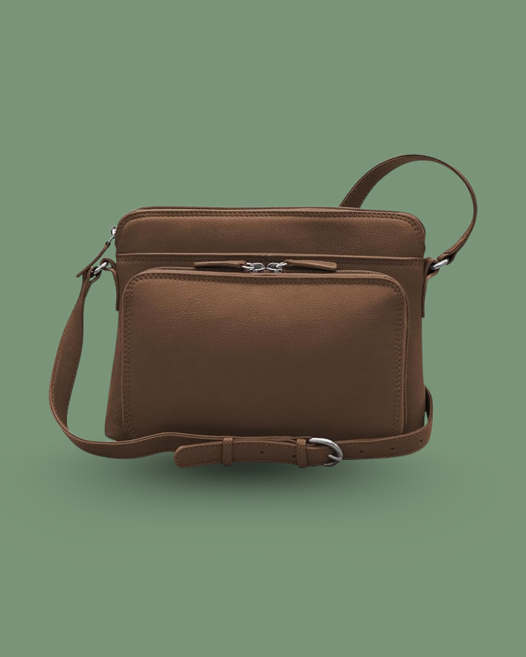 Brown Minimalist Bag Cleaning Instagram Post (7) Women’s Genuine Leather Crossbody Bag – RFID Blocking Shoulder Purse with Adjustable Strap & Organizer - Image 1