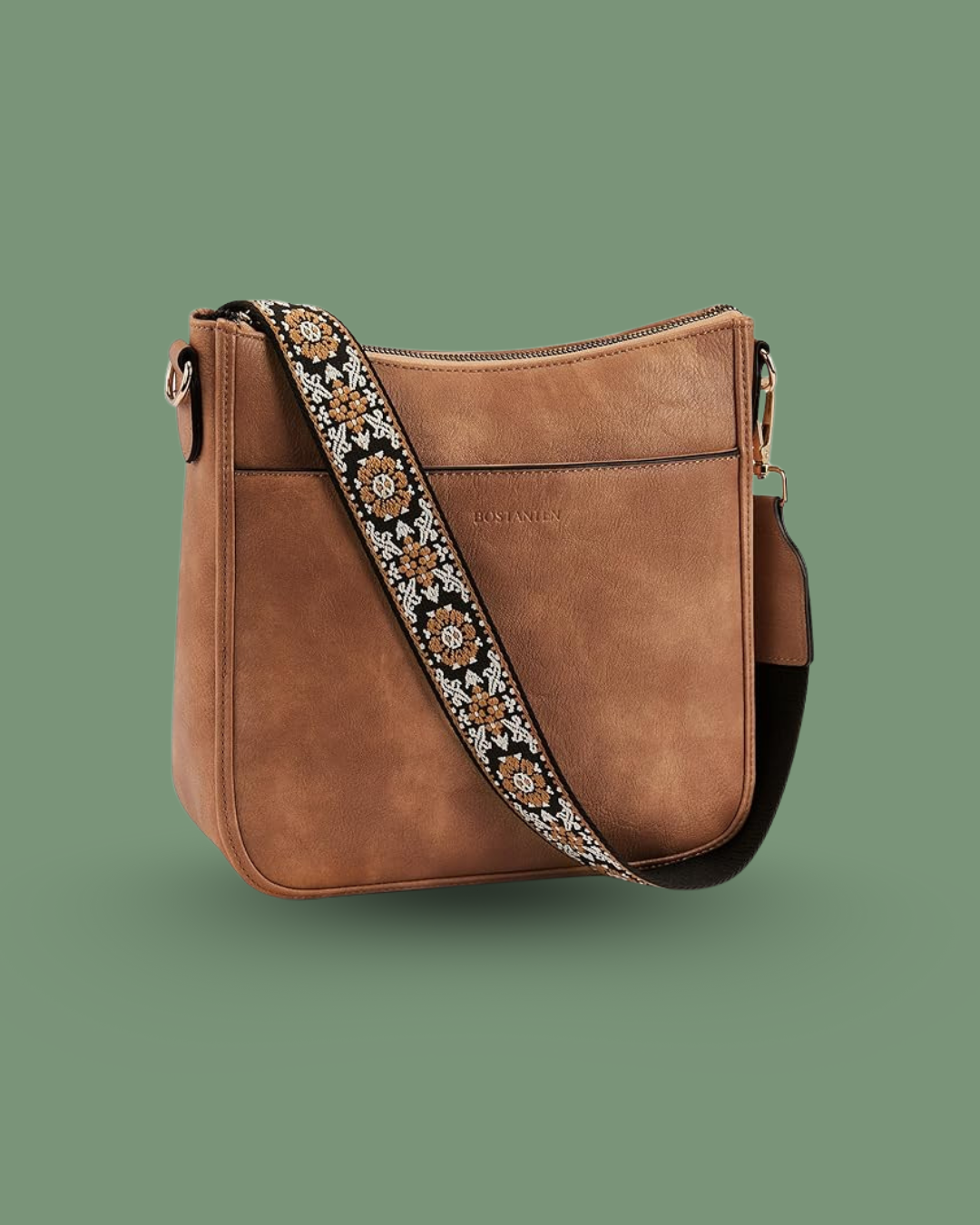 Brown Minimalist Bag Cleaning Instagram Post (9) Crossbody Bags for Women Trendy Vegan Leather With Wide Shoulder Strap - Image 1