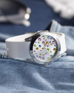 Genuine GUESS Crystal Watch Multi-Colored Silver-Tone 1Pc. - Image 2