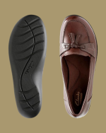 Clarks Women’s Ashland Bubble Casual Slip-On Shoes Brown - Image 2