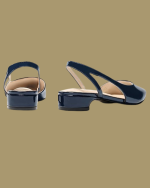 Women’s Slingback Low Chunky Heel Office Dress Pumps - Image 3