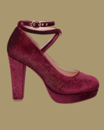 Vintage Women’s Bowtie Platform Pumps – Chunky High Heel Dress Shoes - Image 2