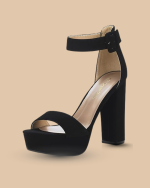 DREAM PAIRS Women's Platform Heel Sandals – Open Toe Ankle Strap Wedding & Party Dress Shoes