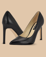 Nine West Women’s Tatiana Pointed-Toe Leather Pumps - Image 3