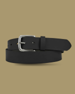 Durable Men’s Belt Full Grain Leather Casual  Black Belt Black 1Pc. - Image 5